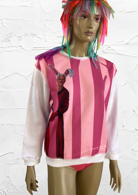 🎨 Olga Lomaka “Follow the White Rabbit” Sweatshirt - New with Tag