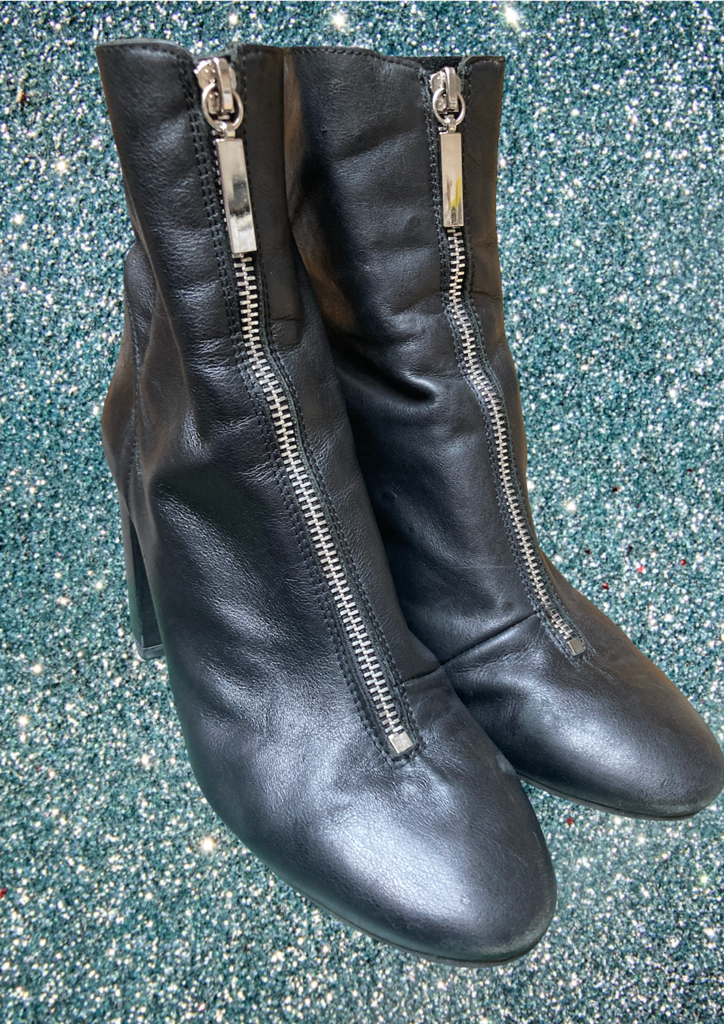 Office Black Leather Boots