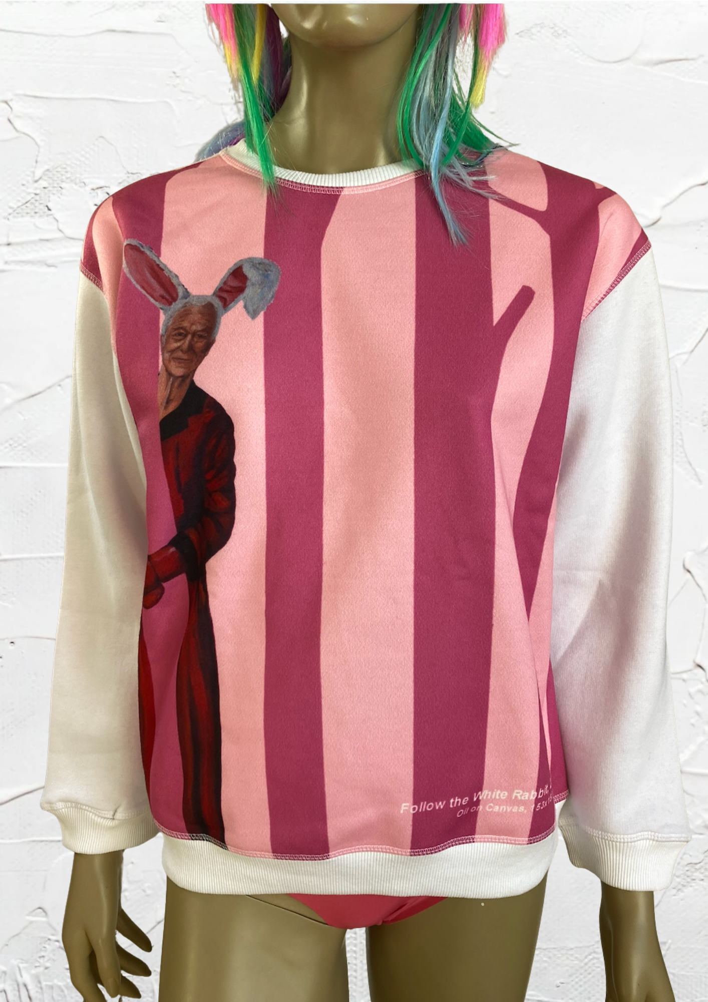 🎨 Olga Lomaka “Follow the White Rabbit” Sweatshirt - New with Tag