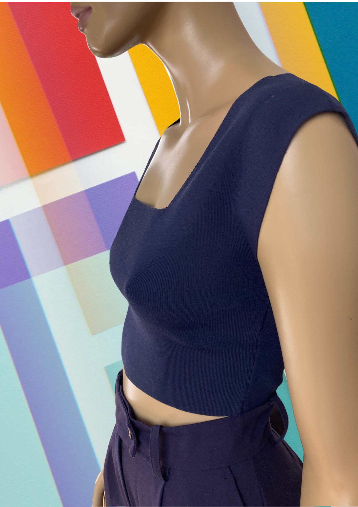 Ted Baker Navy Crop Top