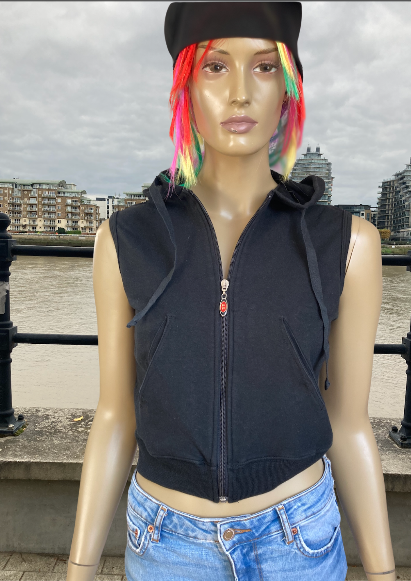 🖤 Badass Black Sleeveless Hoodie