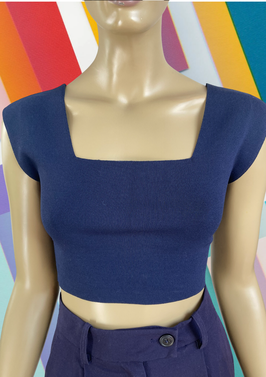 Ted Baker Navy Crop Top