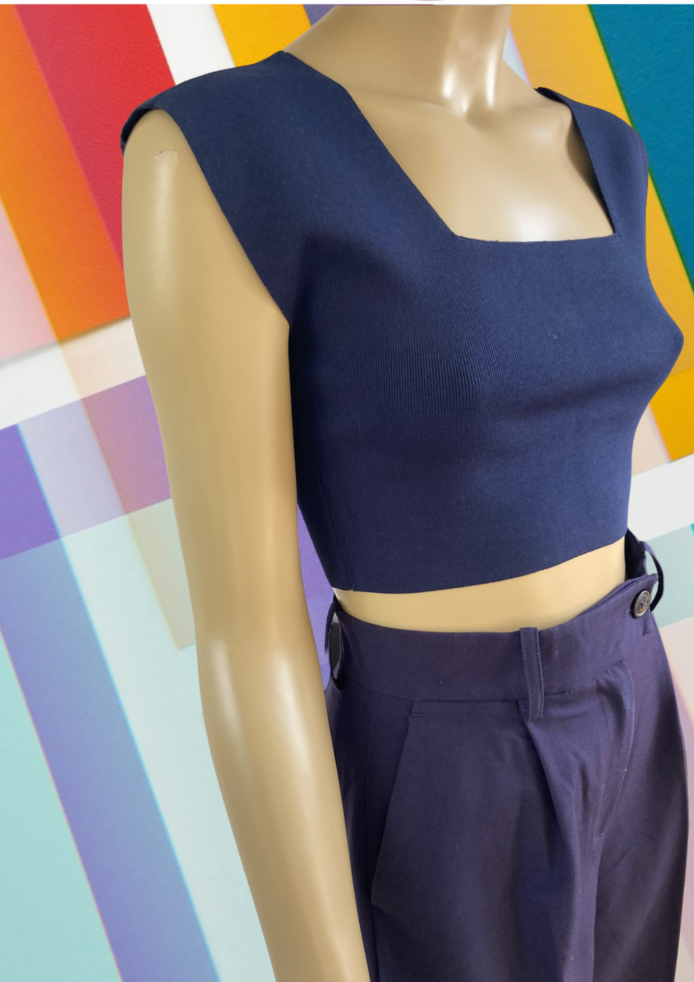Ted Baker Navy Crop Top