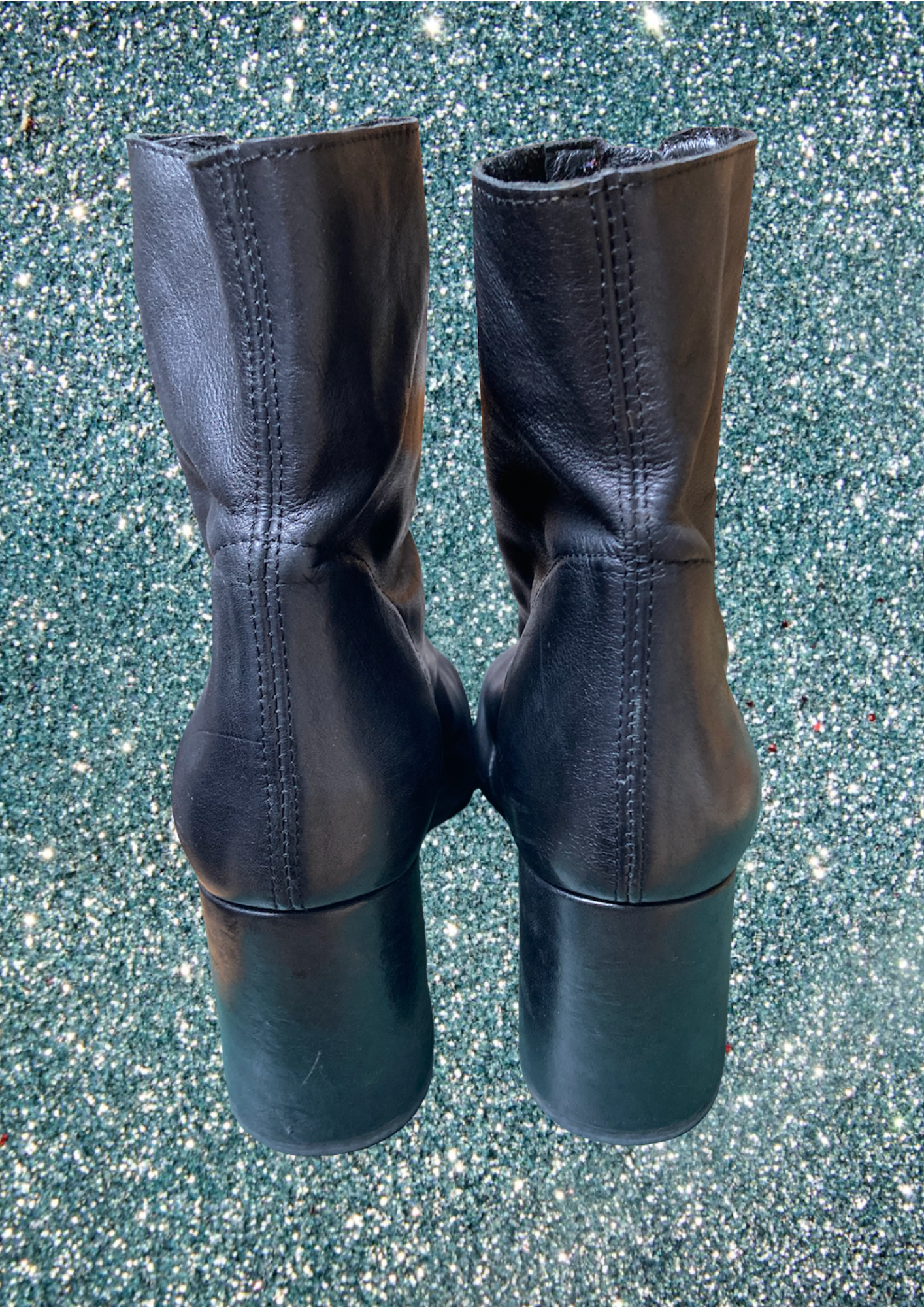 Office Black Leather Boots
