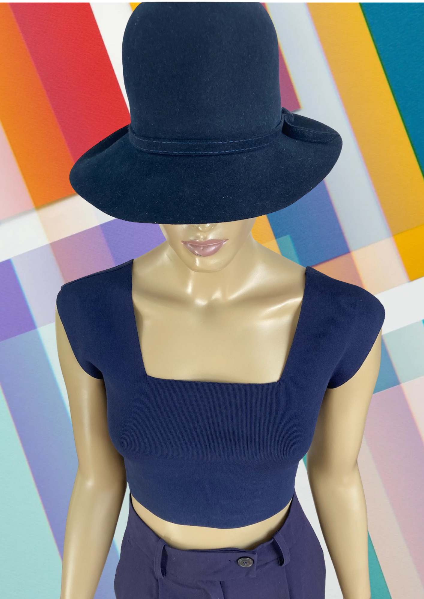 Ted Baker Navy Crop Top