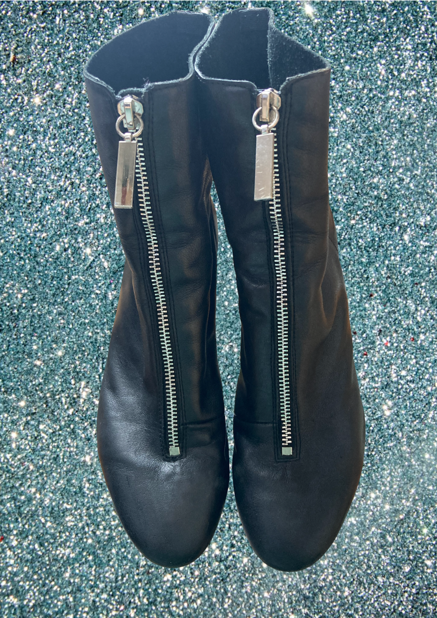 Office Black Leather Boots