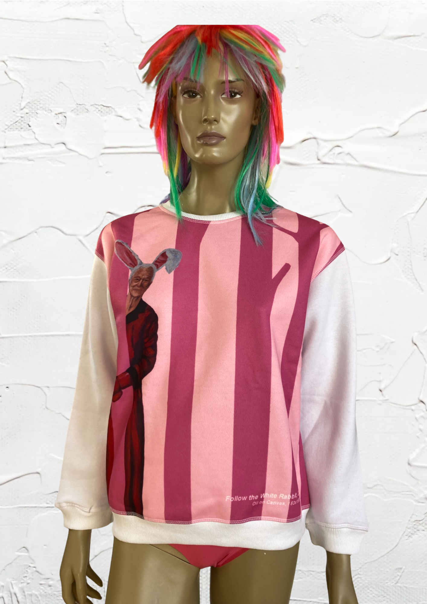 🎨 Olga Lomaka “Follow the White Rabbit” Sweatshirt - New with Tag