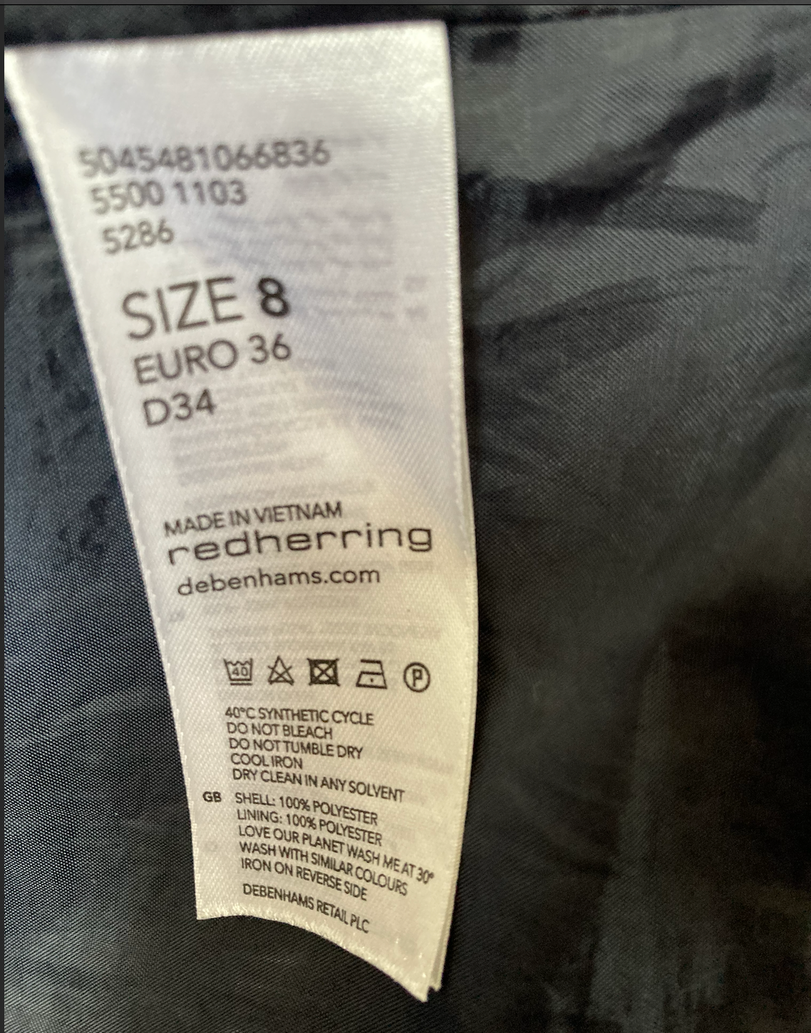 💙 Navy Coat with Contrast Collar