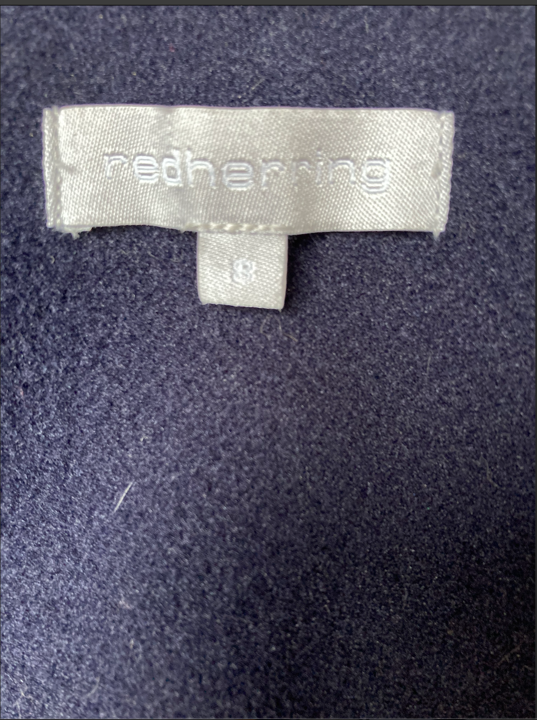 💙 Navy Coat with Contrast Collar